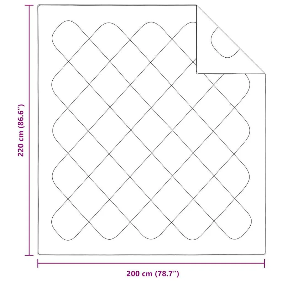 Couette Blanc 220 x 200 x 3 cm Polyester - 10