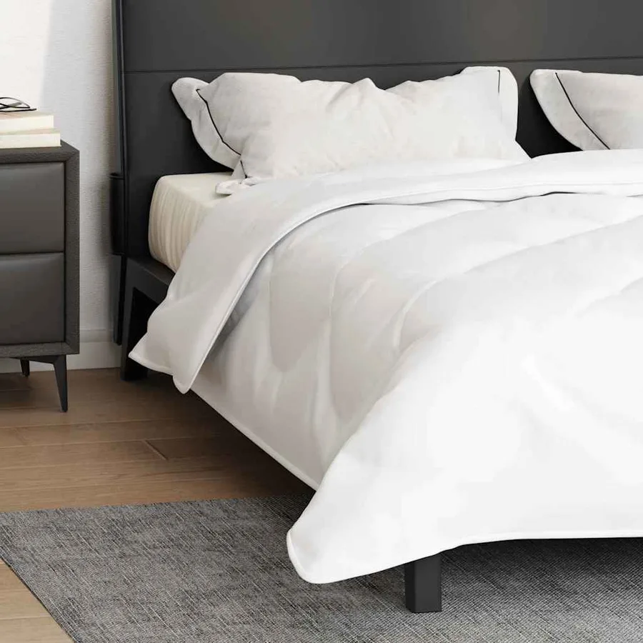 Couette Blanc 220 x 200 x 3 cm Polyester - 5