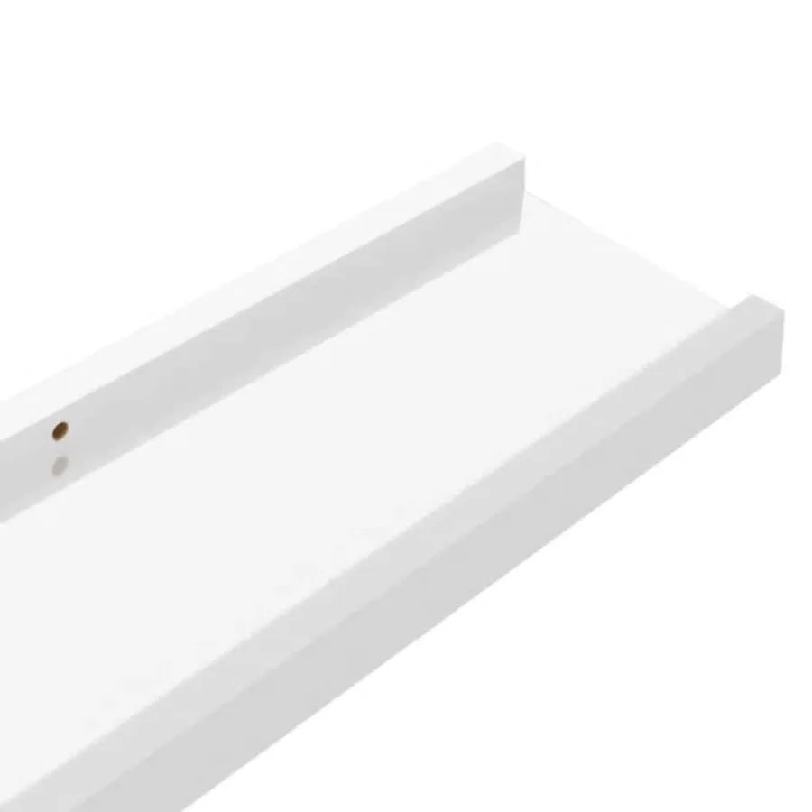 Étagères murales 4 pcs Blanc brillant 80x9x3 cm - 9