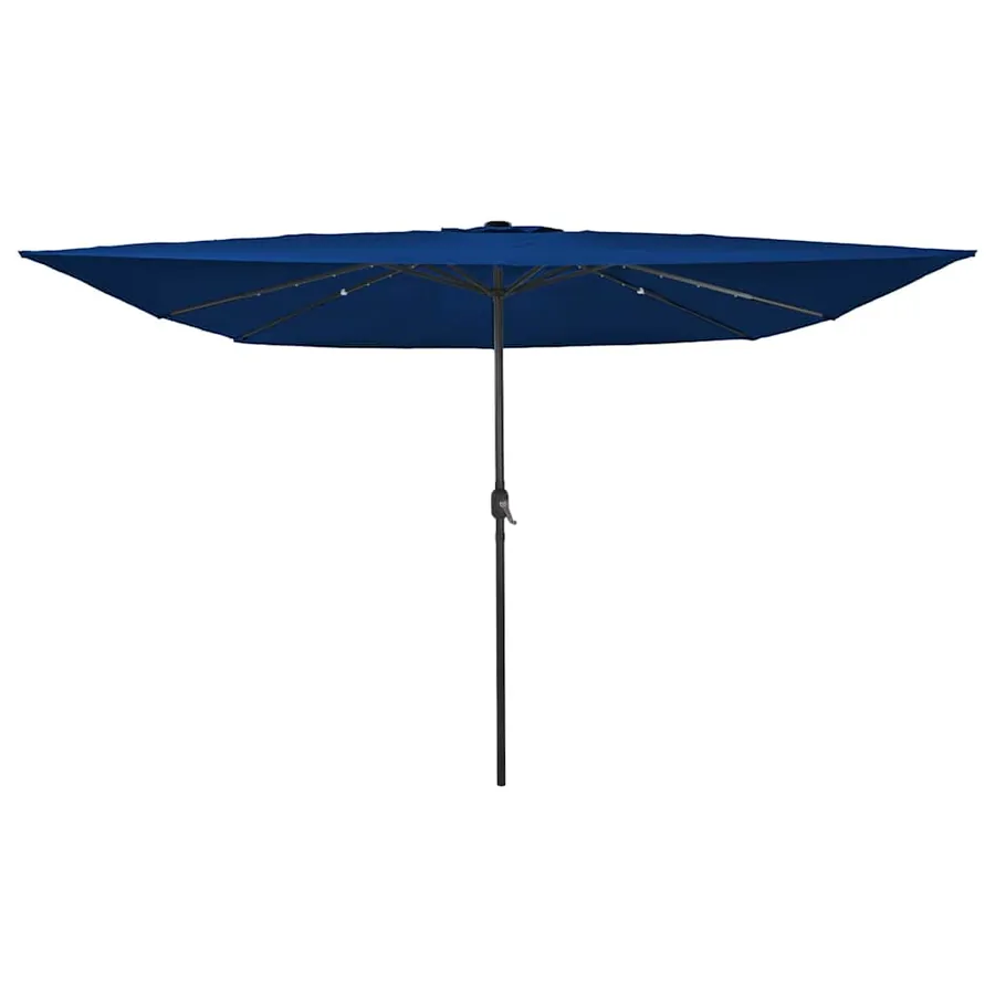 Parasol de jardin 295 x 295 x 245 cm Polyester et Acier Azur