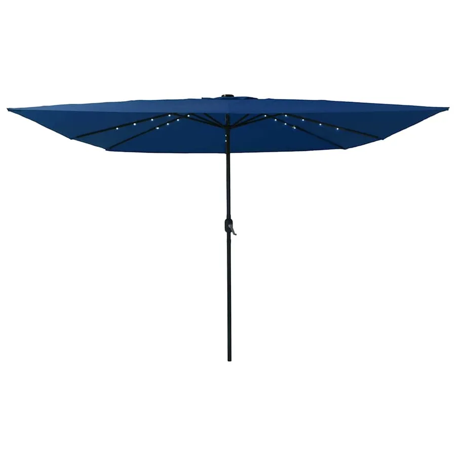 Parasol de jardin 295 x 295 x 245 cm Polyester et Acier Azur - 3