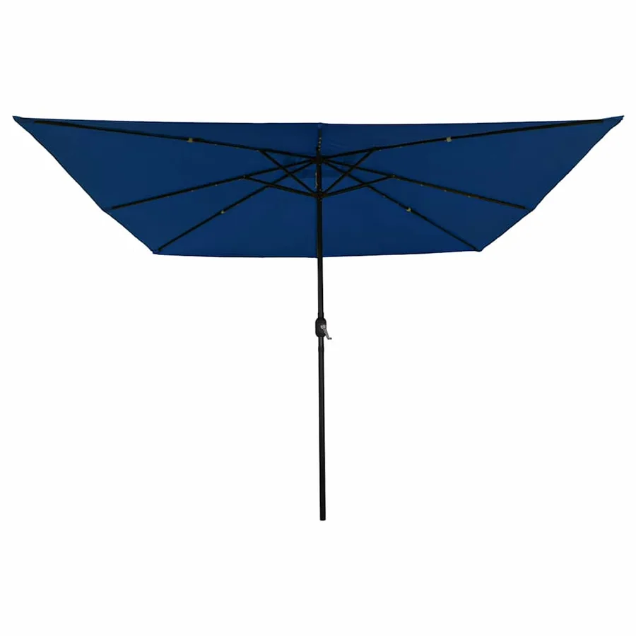 Parasol de jardin 295 x 295 x 245 cm Polyester et Acier Azur - 4