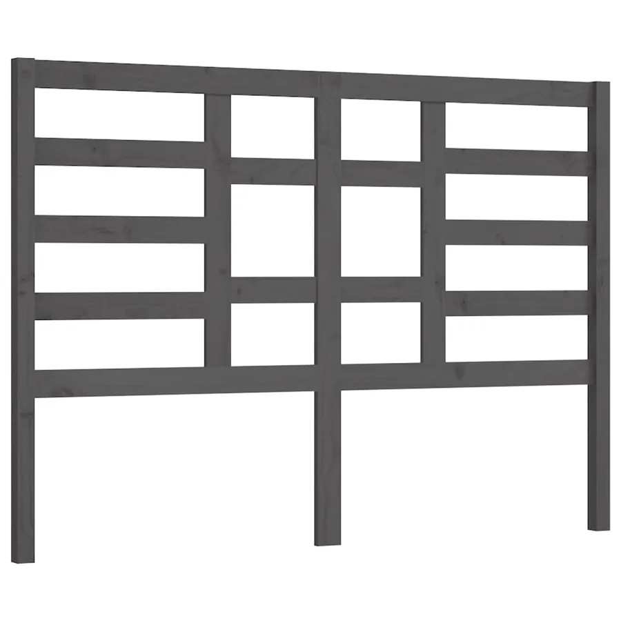 Tête de lit Gris 126x4x104 cm Bois massif de pin - 2