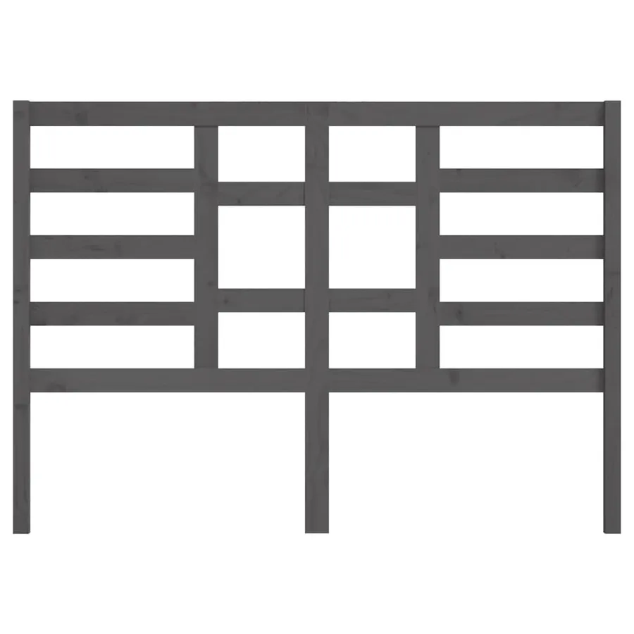Tête de lit Gris 126x4x104 cm Bois massif de pin - 4