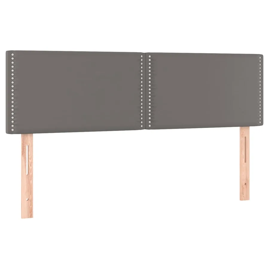 Tête de lit à LED Gris 144x5x78/88 cm Similicuir - 4