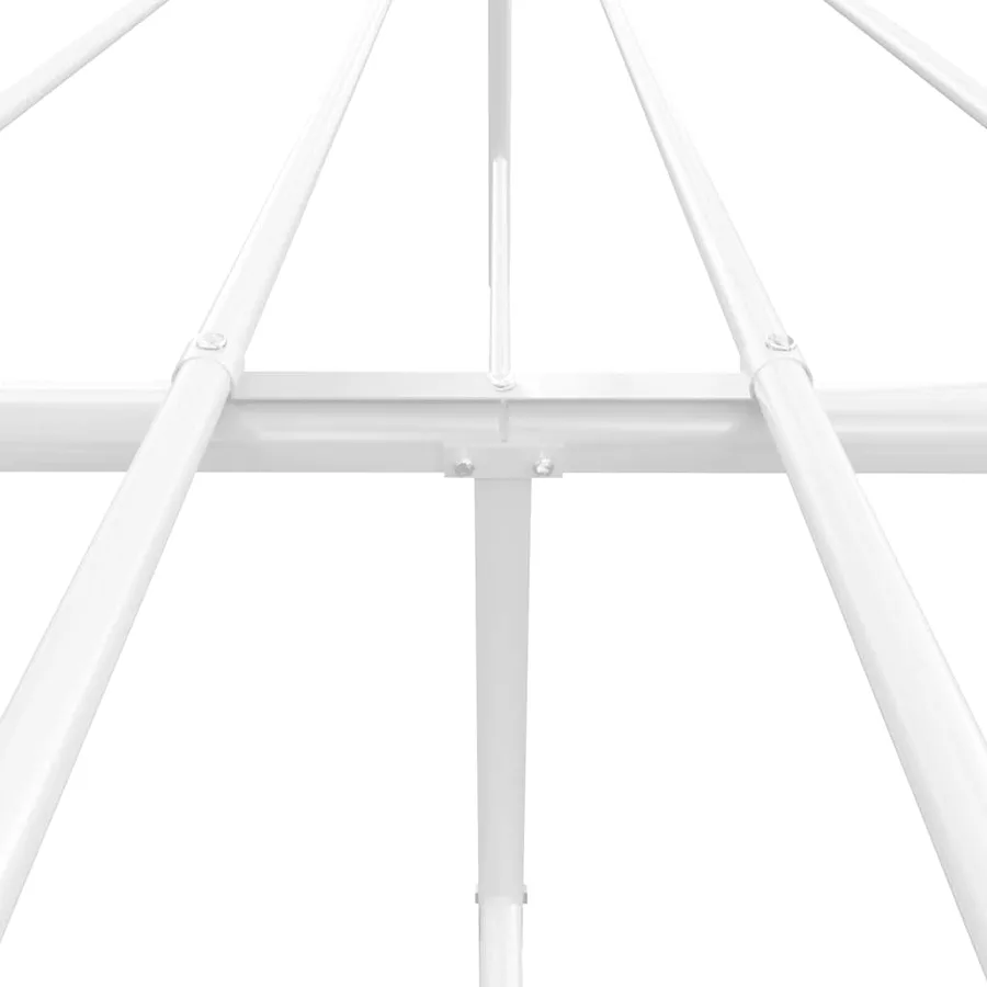 Cadre de lit métal sans matelas et tête de lit blanc 140x200 cm - 8