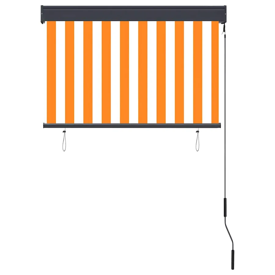 Store roulant d'extérieur 100x250 cm Blanc et orange - 4