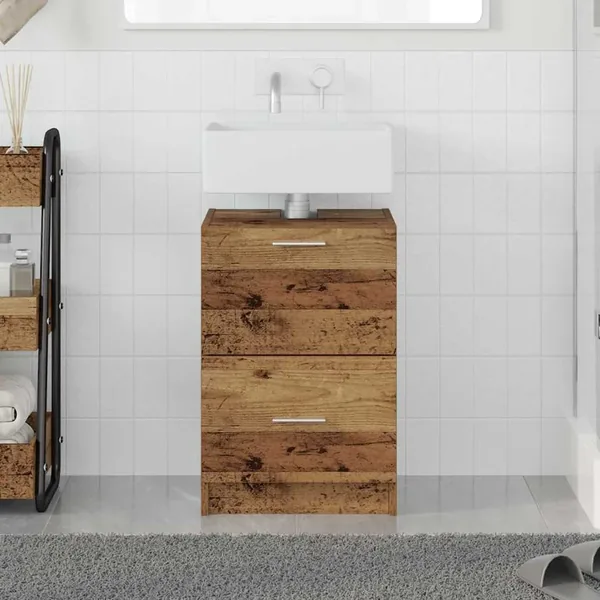 Cabinet de salle de bain avec porte Bois Ancien 40 x 37 x 59 cm
