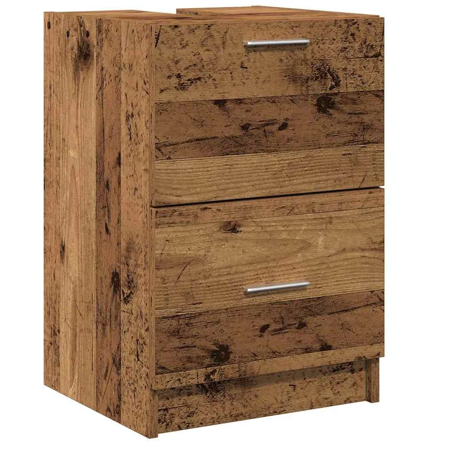 Cabinet de salle de bain avec porte Bois Ancien 40 x 37 x 59 cm - 2