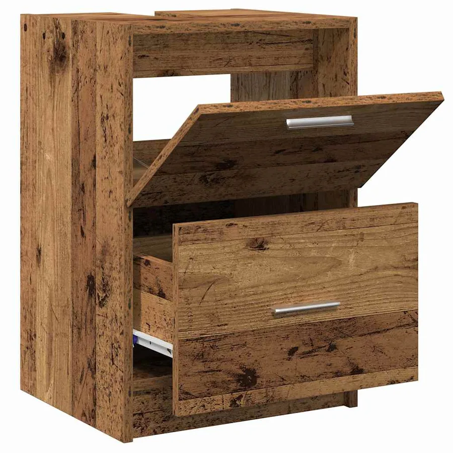 Cabinet de salle de bain avec porte Bois Ancien 40 x 37 x 59 cm - 5