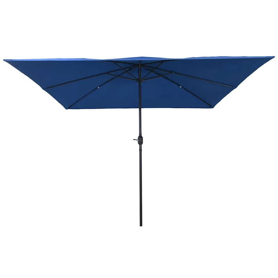 Parasol de jardin 295 x 295 x 245 cm Polyester et Acier Azur - 2