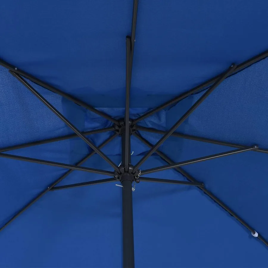 Parasol de jardin 295 x 295 x 245 cm Polyester et Acier Azur - 4