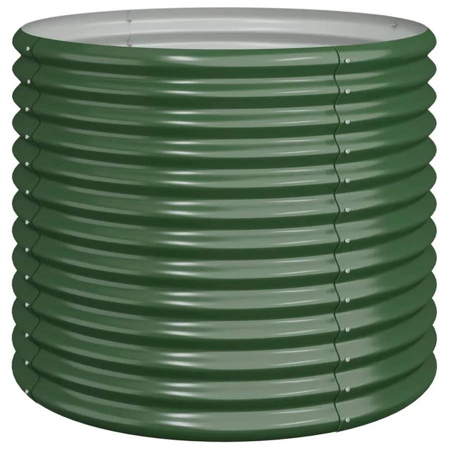 Jardinière de jardin Acier galvanisé 80x80x68 cm Vert - 2
