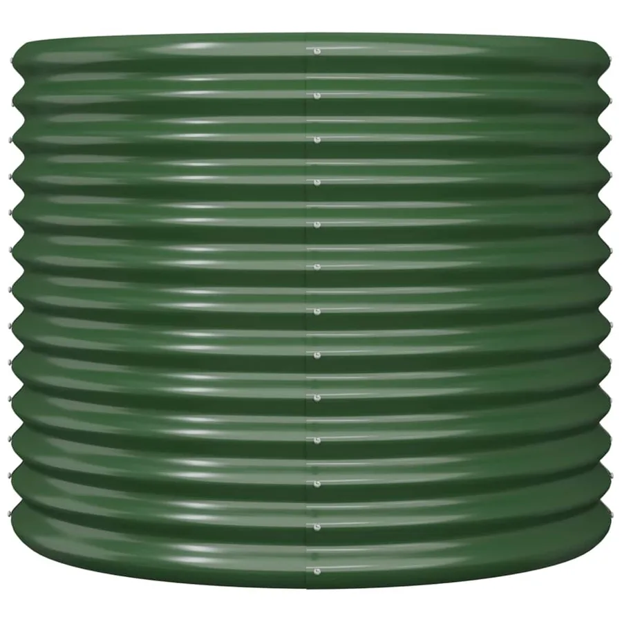 Jardinière de jardin Acier galvanisé 80x80x68 cm Vert - 3