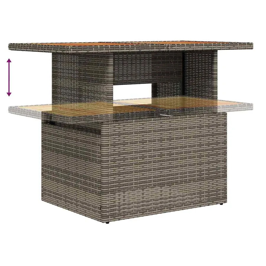Ensemble de canapé de jardin 7 pc Gris et marron - 8