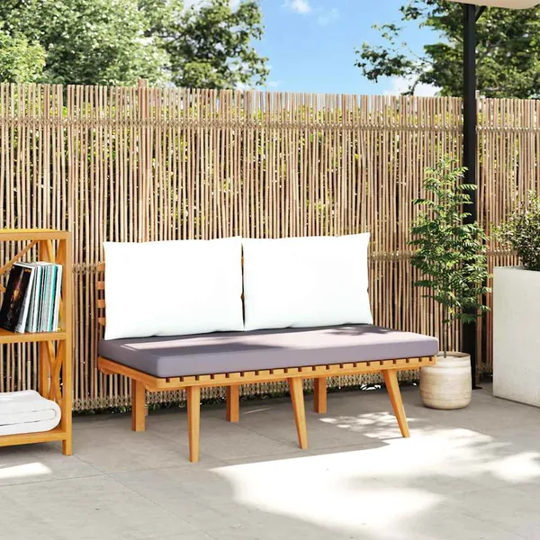 Banc de jardin avec coussins 115 cm Bois solide d'acacia