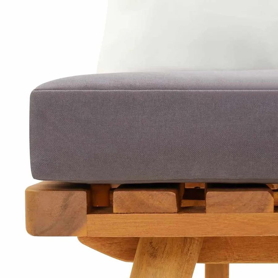 Banc de jardin avec coussins 115 cm Bois solide d'acacia - 8
