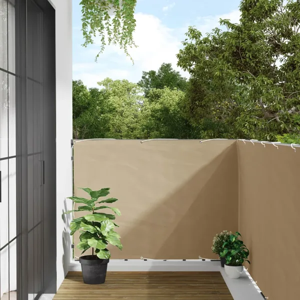 Écran de balcon Beige 120x600 cm Tissu Oxford
