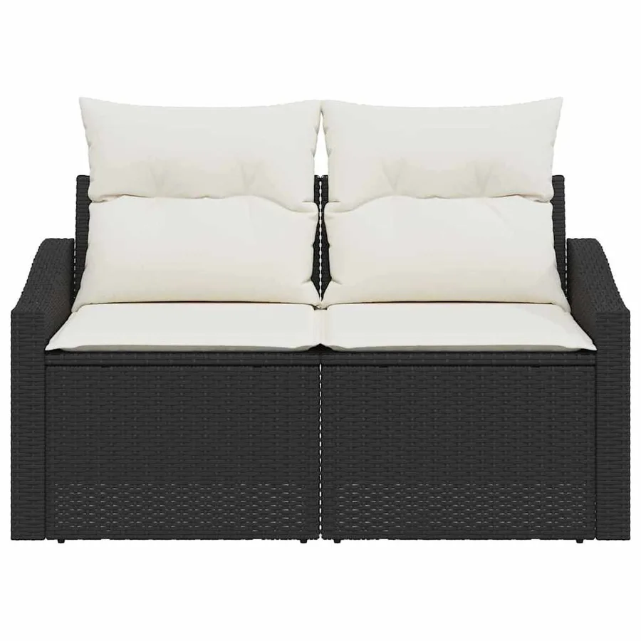 Canapé de jardin avec coussin 123 x 62 x 69 cm polyrotin - 5