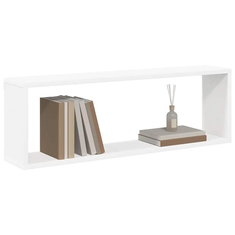 Étagères cube murales 2pcs Blanc 80x15x26,5cm bois d'ingénierie - 4