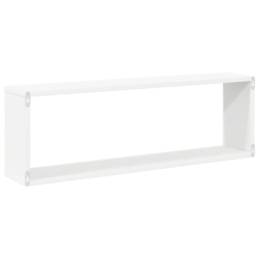Étagères cube murales 2pcs Blanc 80x15x26,5cm bois d'ingénierie - 8