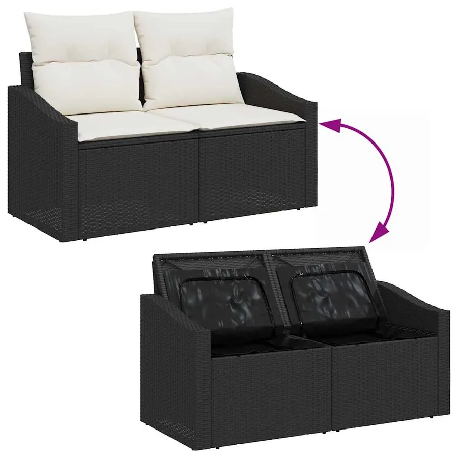 Ensemble de Canapés avec coussin 7 pcs polyrotin - 11
