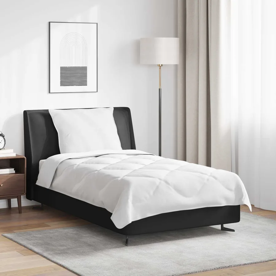 Duvet toutes saisons avec oreiller 2 pcs Blanc Microfibre
