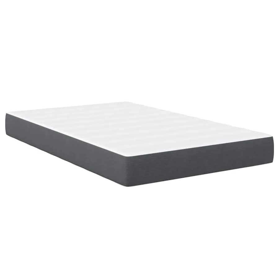 Matelas de Lit avec matelas Gris 120 x 200 cm tissu - 2