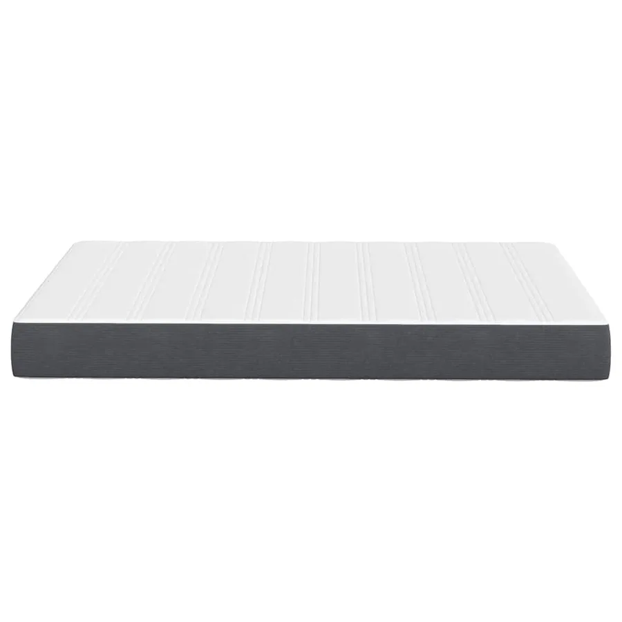 Matelas de Lit avec matelas Gris 120 x 200 cm tissu - 5
