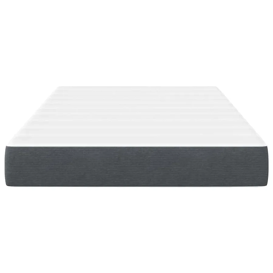 Matelas de Lit avec matelas Gris 120 x 200 cm tissu - 6