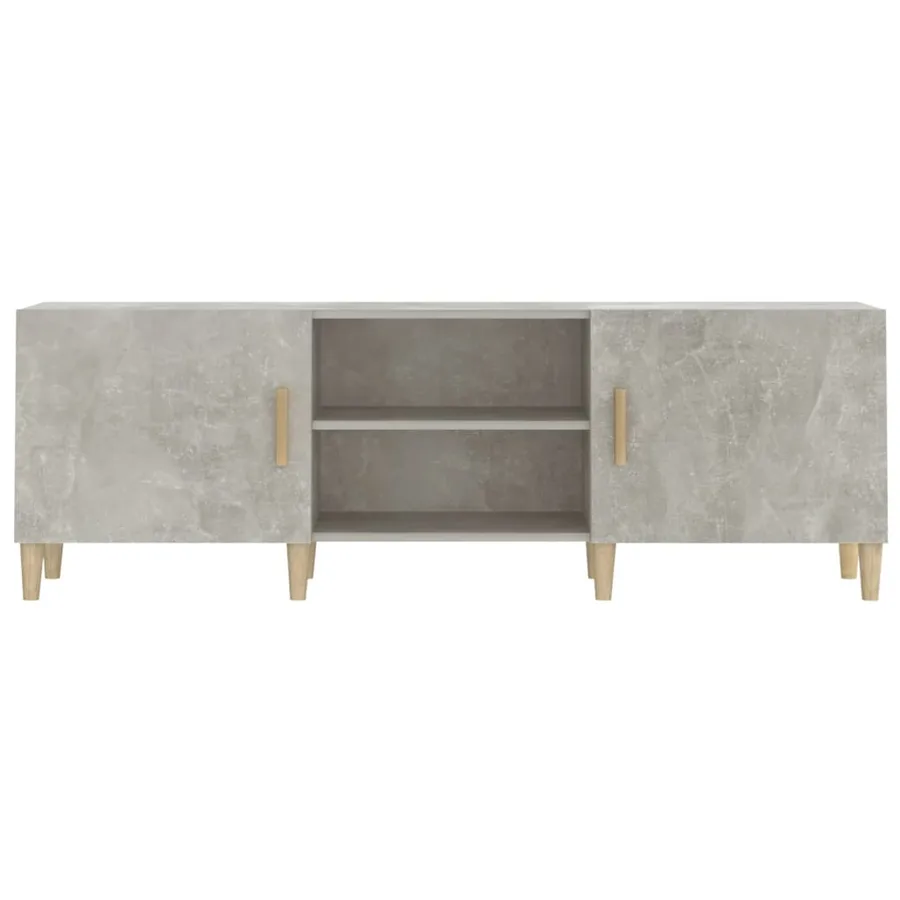 Meuble TV Gris béton 150x30x50 cm Bois d'ingénierie - 5