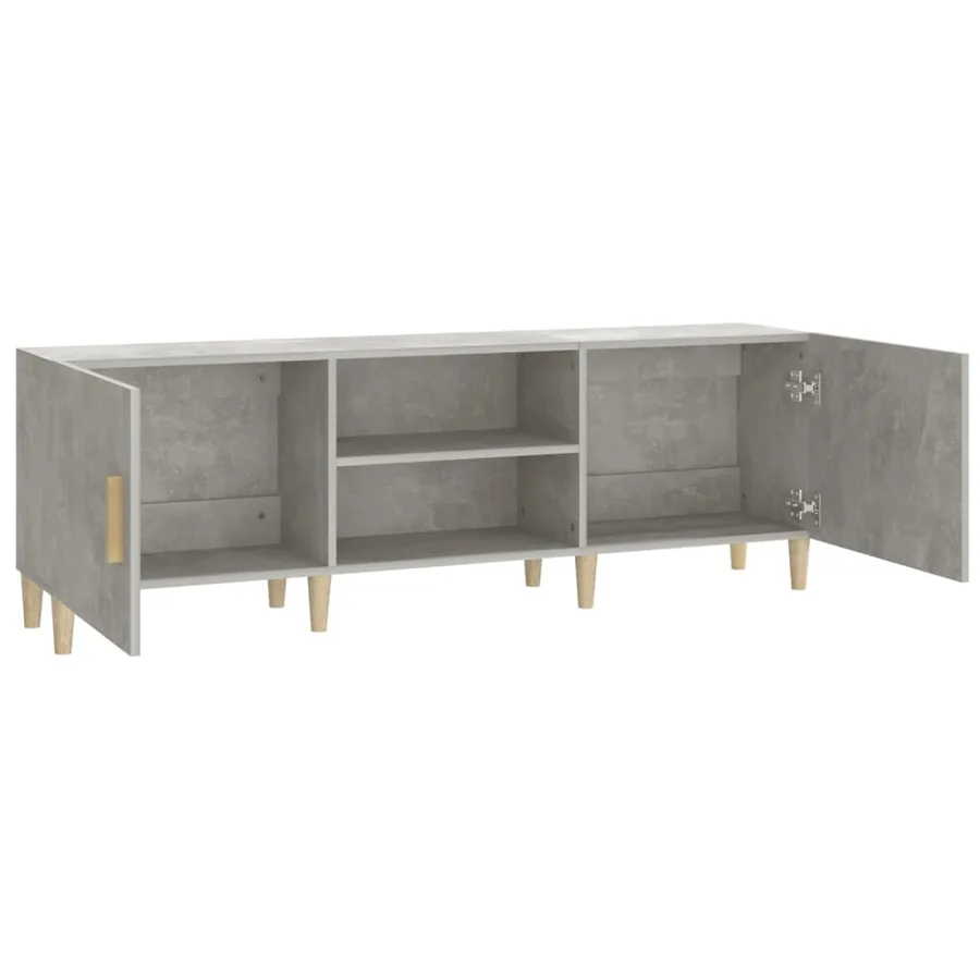 Meuble TV Gris béton 150x30x50 cm Bois d'ingénierie - 6