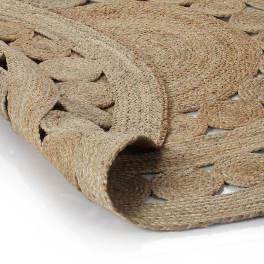 Tapis Jute design tressé 120 cm Rond - 2