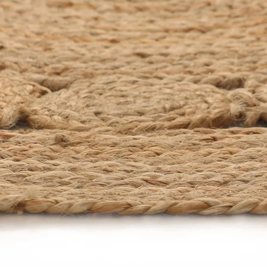 Tapis Jute design tressé 120 cm Rond - 3