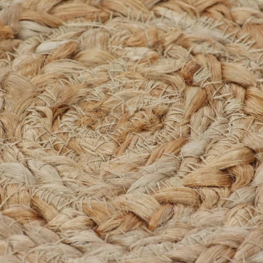 Tapis Jute design tressé 120 cm Rond - 5