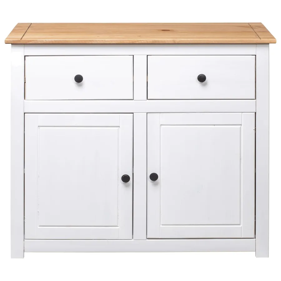 Buffet Blanc 93x40x80 cm Pin Gamme Panama - 5