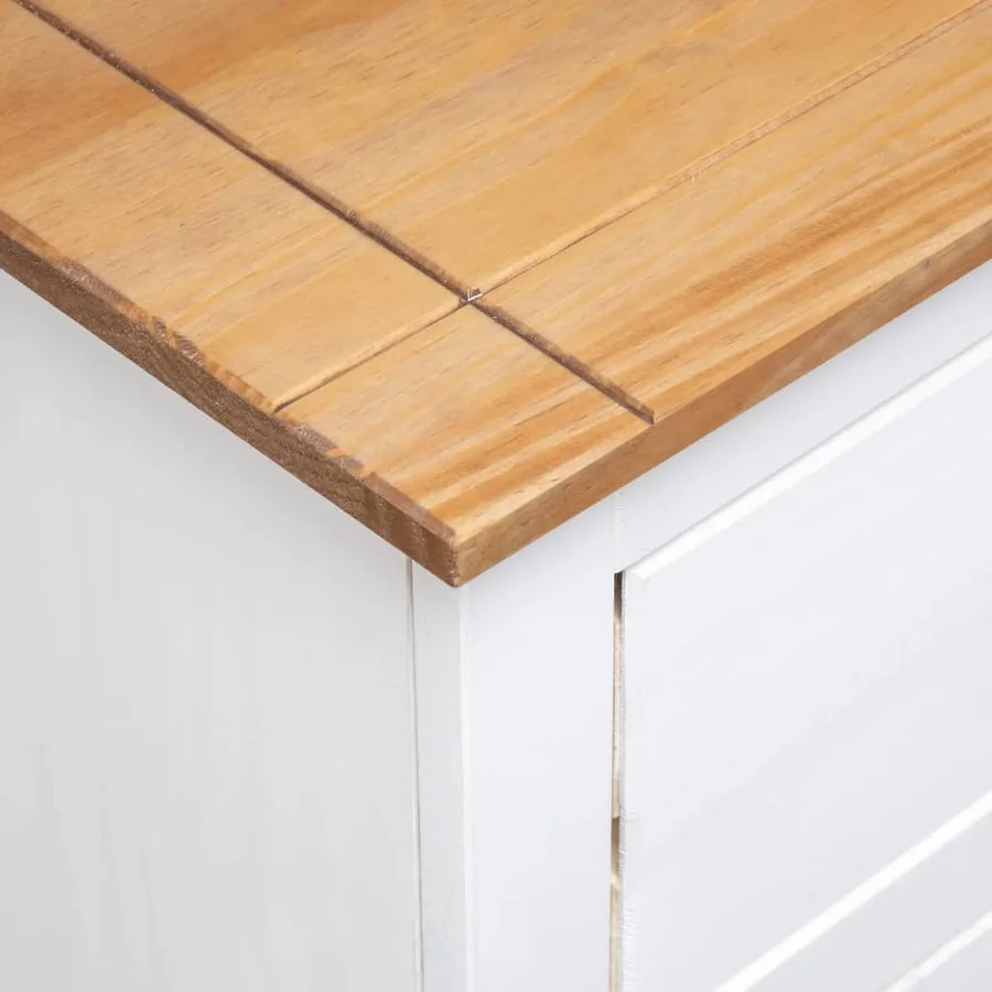 Buffet Blanc 93x40x80 cm Pin Gamme Panama - 8