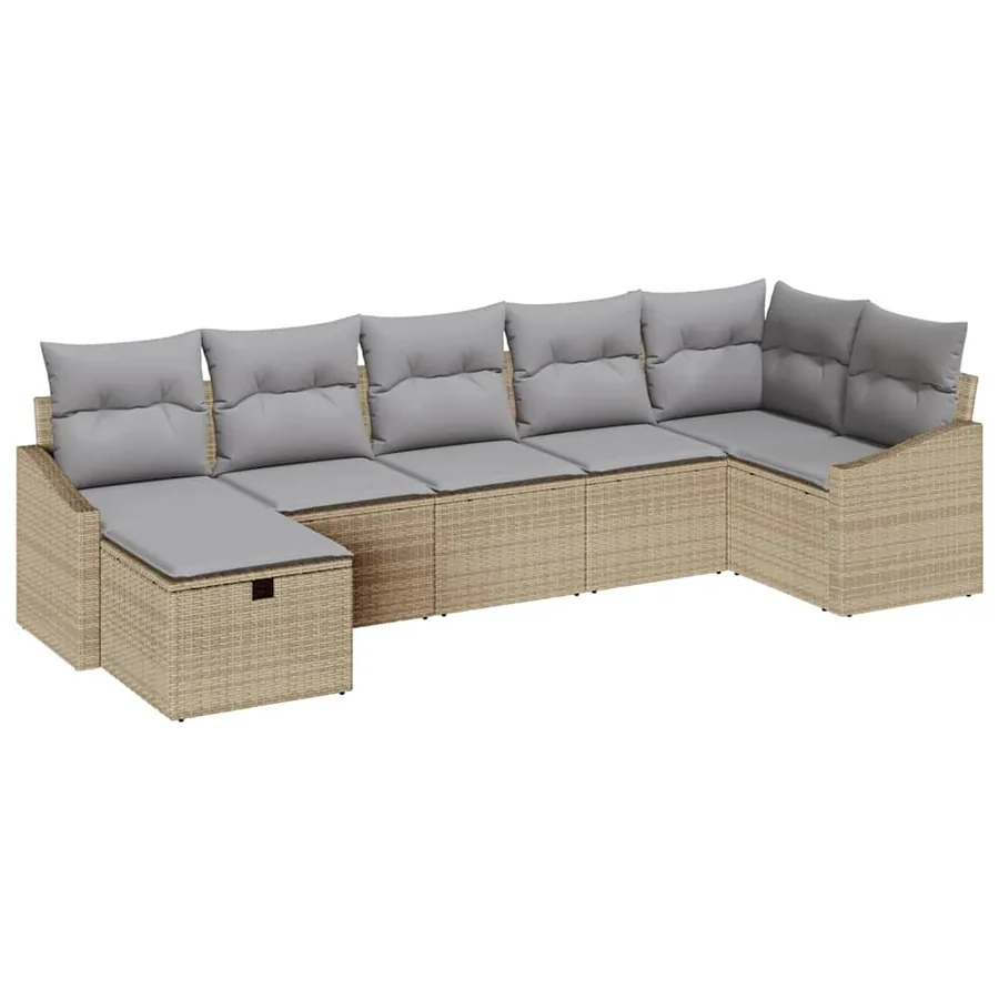 Ensemble de Canapés avec coussin 8 pcs polyrotin - 2