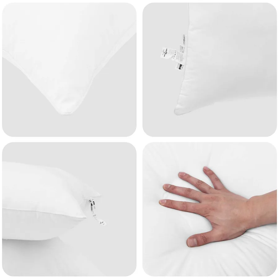 Duvet toutes saisons avec oreiller 2 pcs Blanc Microfibre - 7