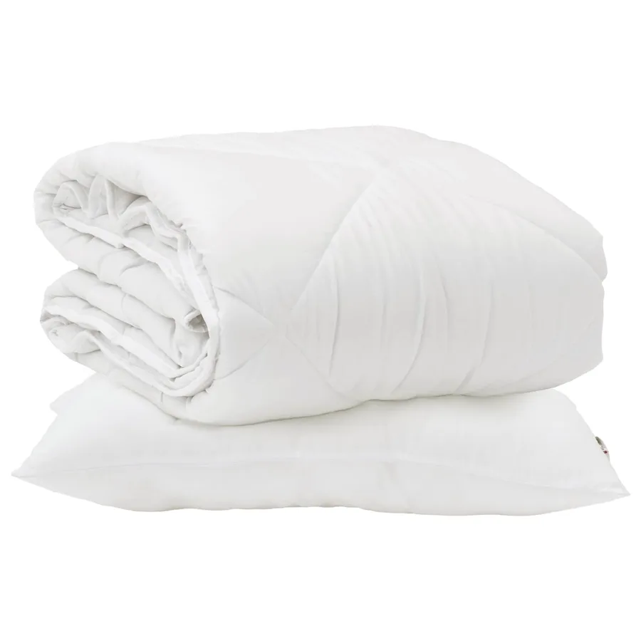 Couette avec oreiller 2 pcs Blanc Microfibre - 2