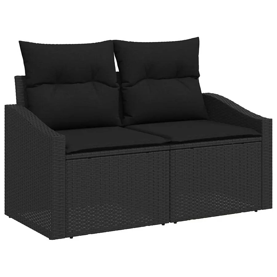 Ensemble de canapé de jardin 8 pc Noir et Marron - 4