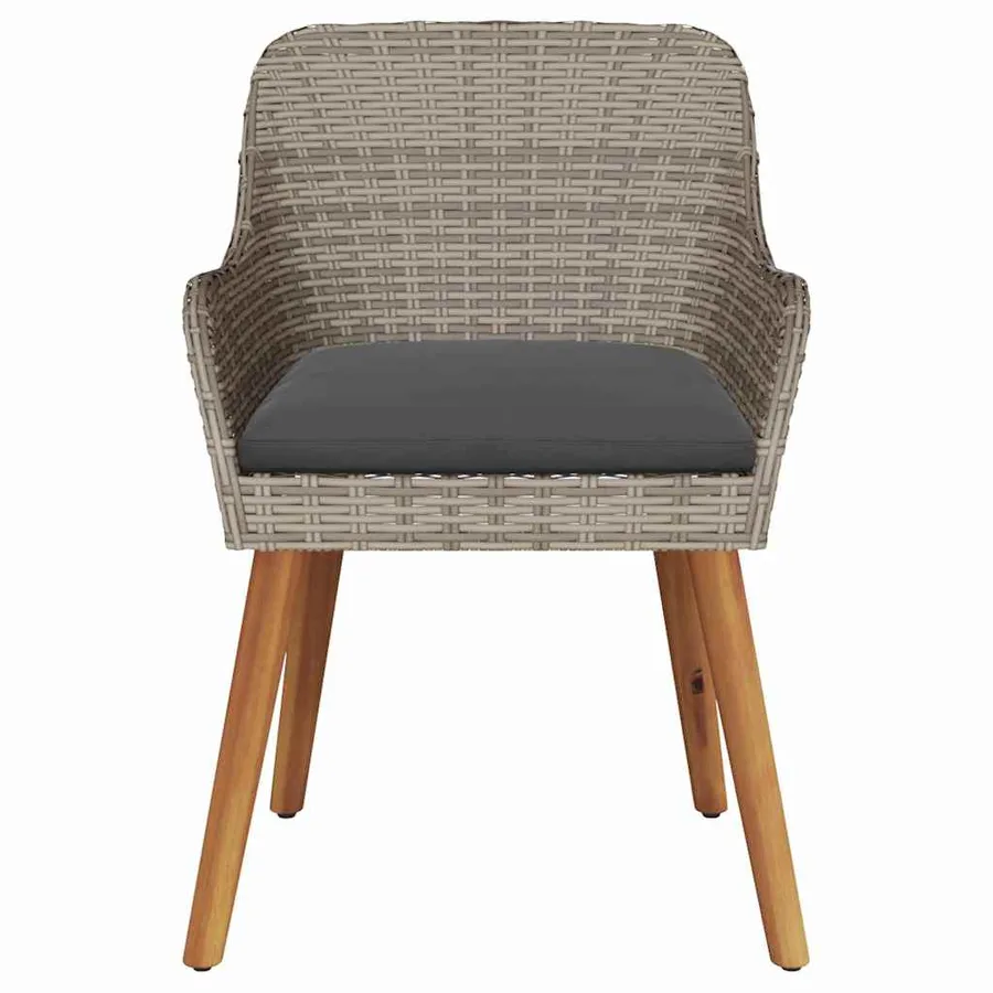 Chaise de jardin 2 pcs Noir 62,5 x 55 x 82 cm polyrotin - 5
