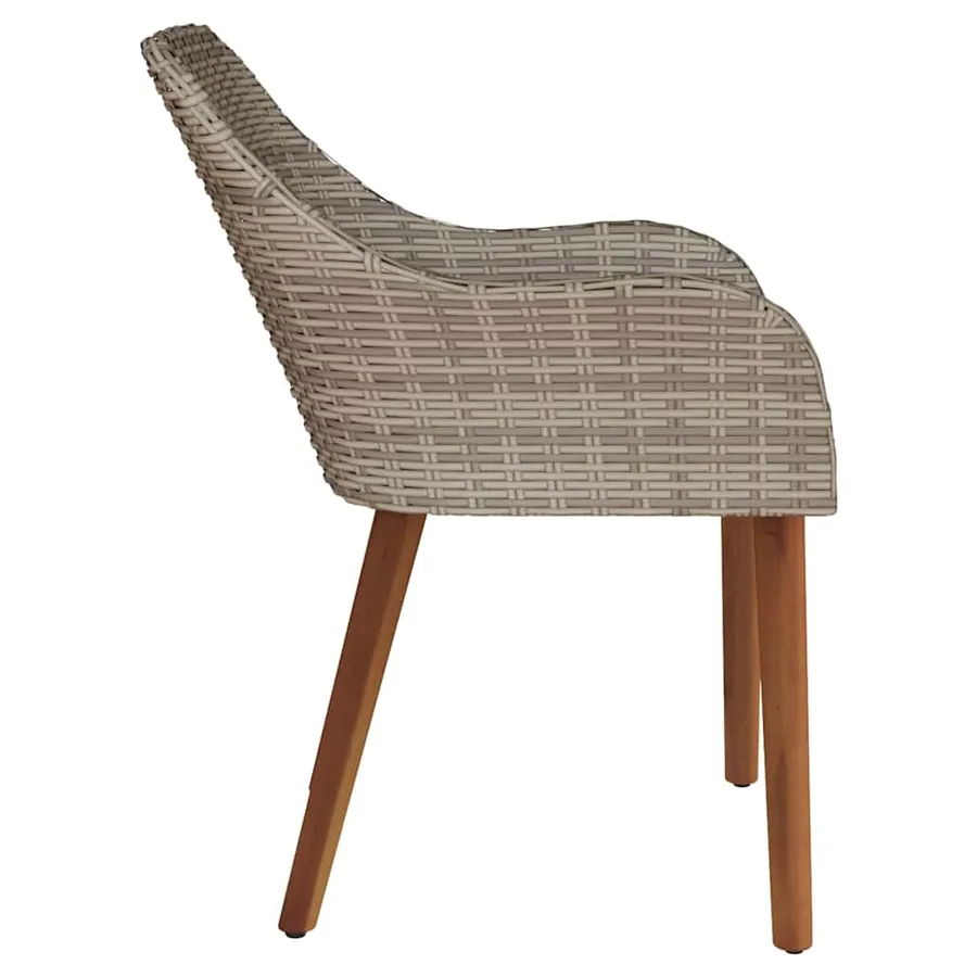 Chaise de jardin 2 pcs Noir 62,5 x 55 x 82 cm polyrotin - 6