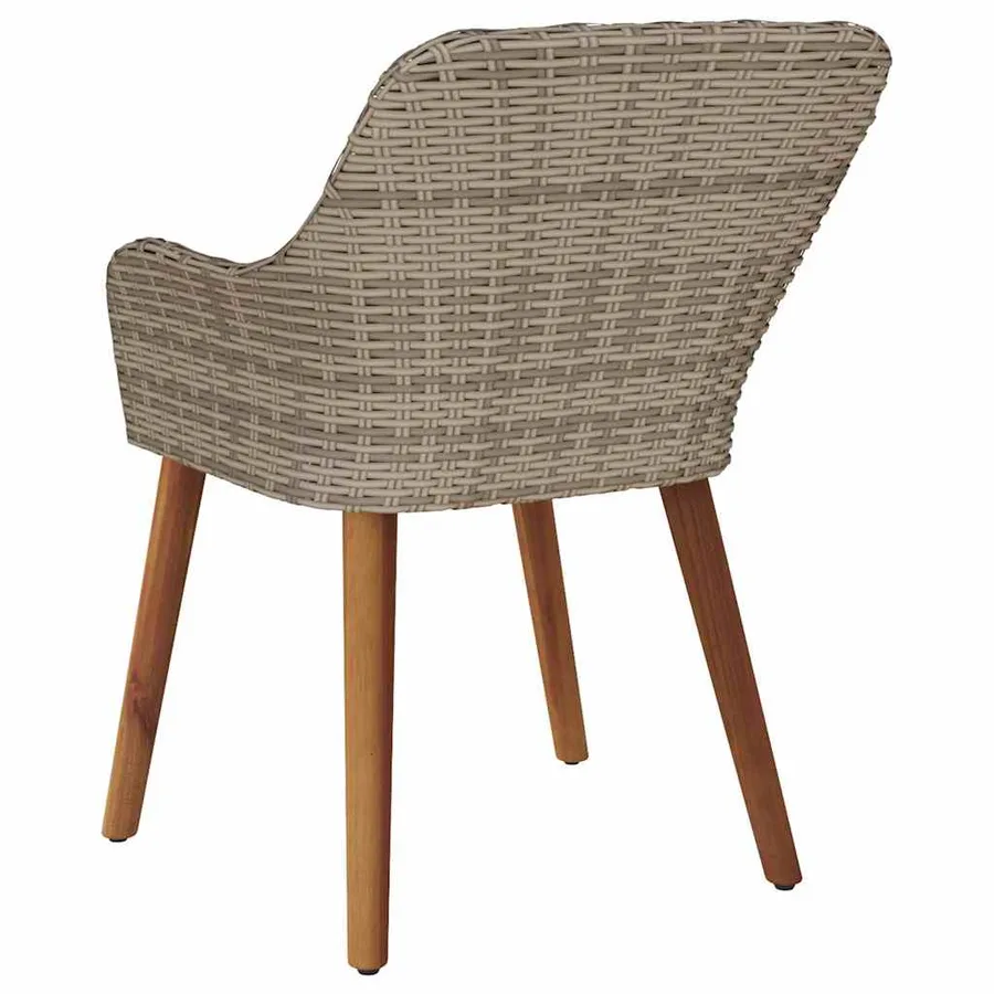 Chaise de jardin 2 pcs Noir 62,5 x 55 x 82 cm polyrotin - 7