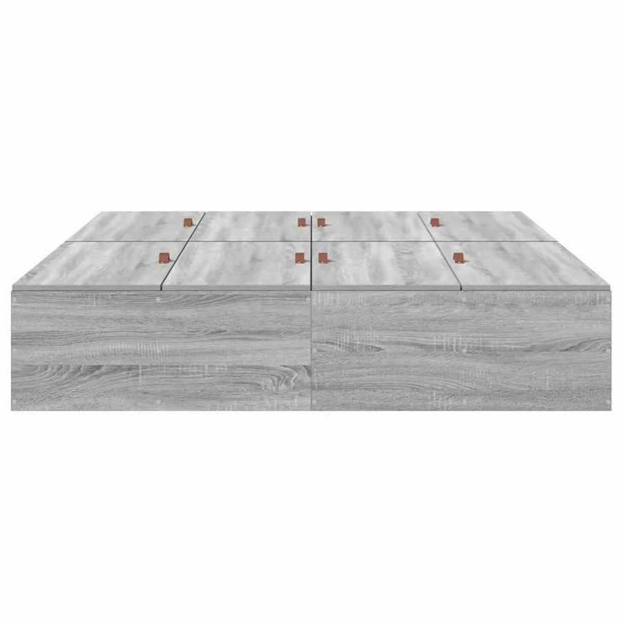 Cadre de lit avec rangement Gris Sonoma 160 x 200 cm - 6