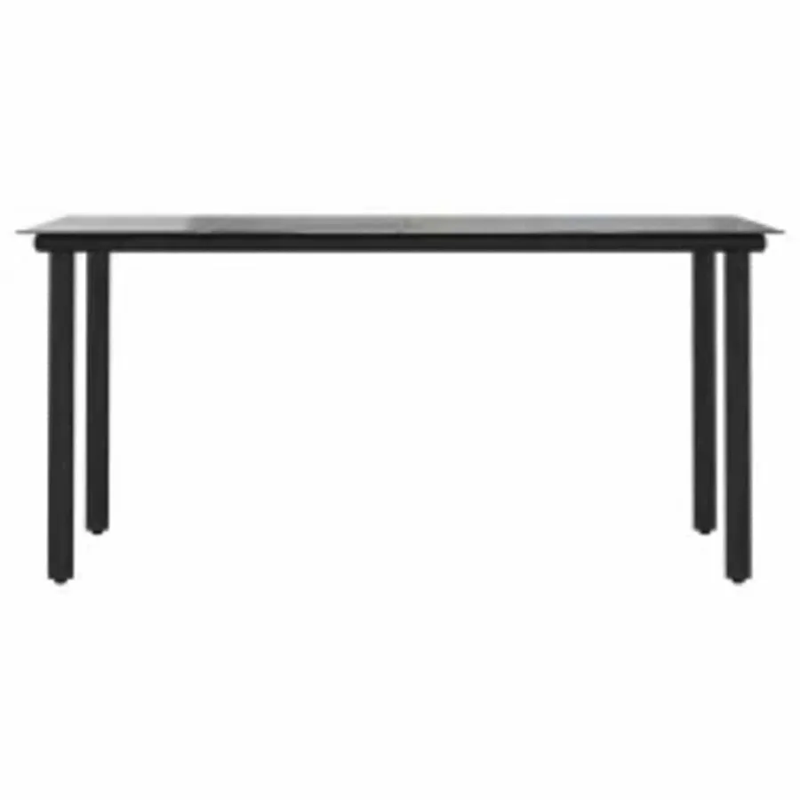 Ensemble à manger jardin coussins 7pcs marron poly rotin verre - 4