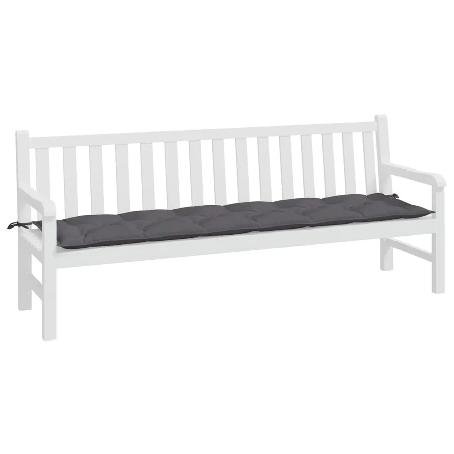 Coussin de banc de jardin anthracite 200x50x7 cm tissu oxford - 3