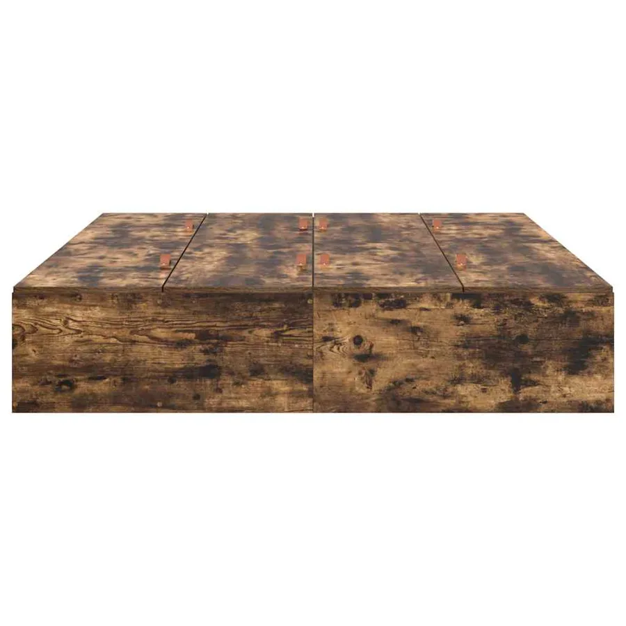 Cadre de lit avec rangement Chêne fumé 140 x 190 cm - 6
