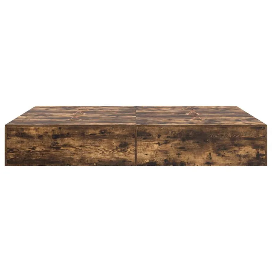 Cadre de lit avec rangement Chêne fumé 140 x 190 cm - 7