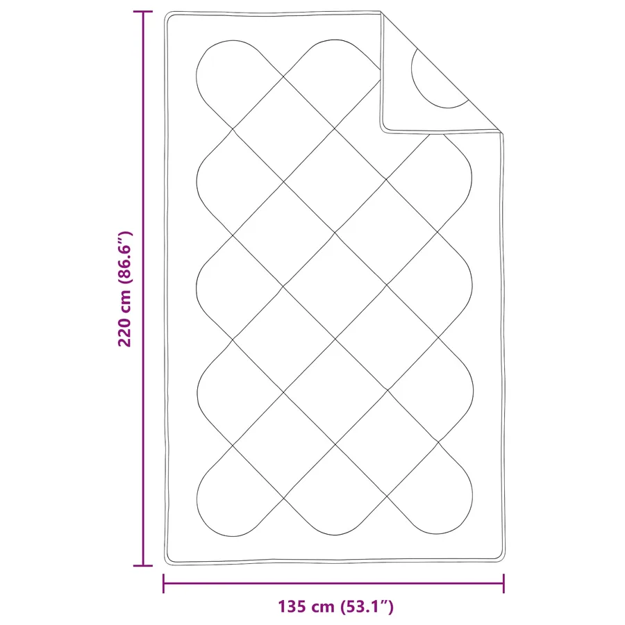 Ensemble de Duvet avec oreiller 2 pcs Blanc Microfibre - 8
